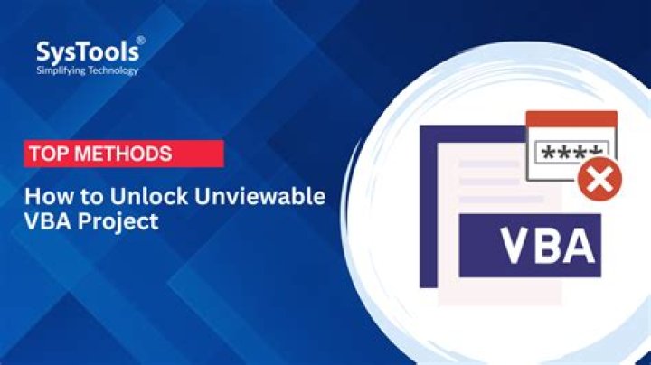 How do you unlock an unviewable VBA project?